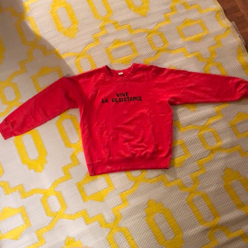 Clare V tomato red sweatshirt